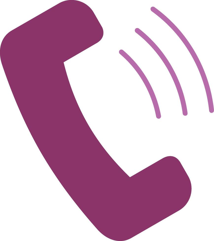Phone Call Glyph Two Colour Icon vector