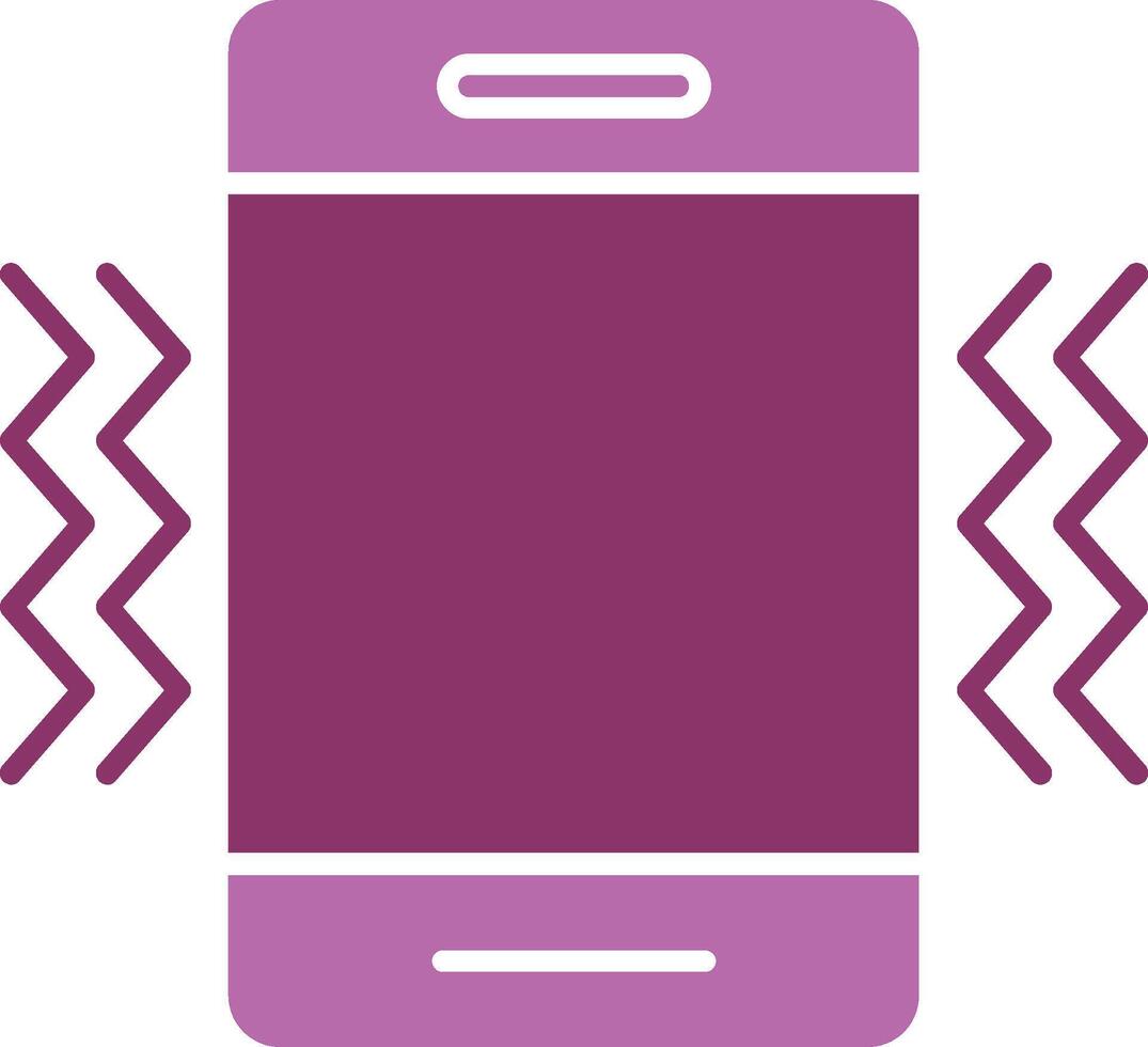 Vibration Glyph Two Colour Icon vector