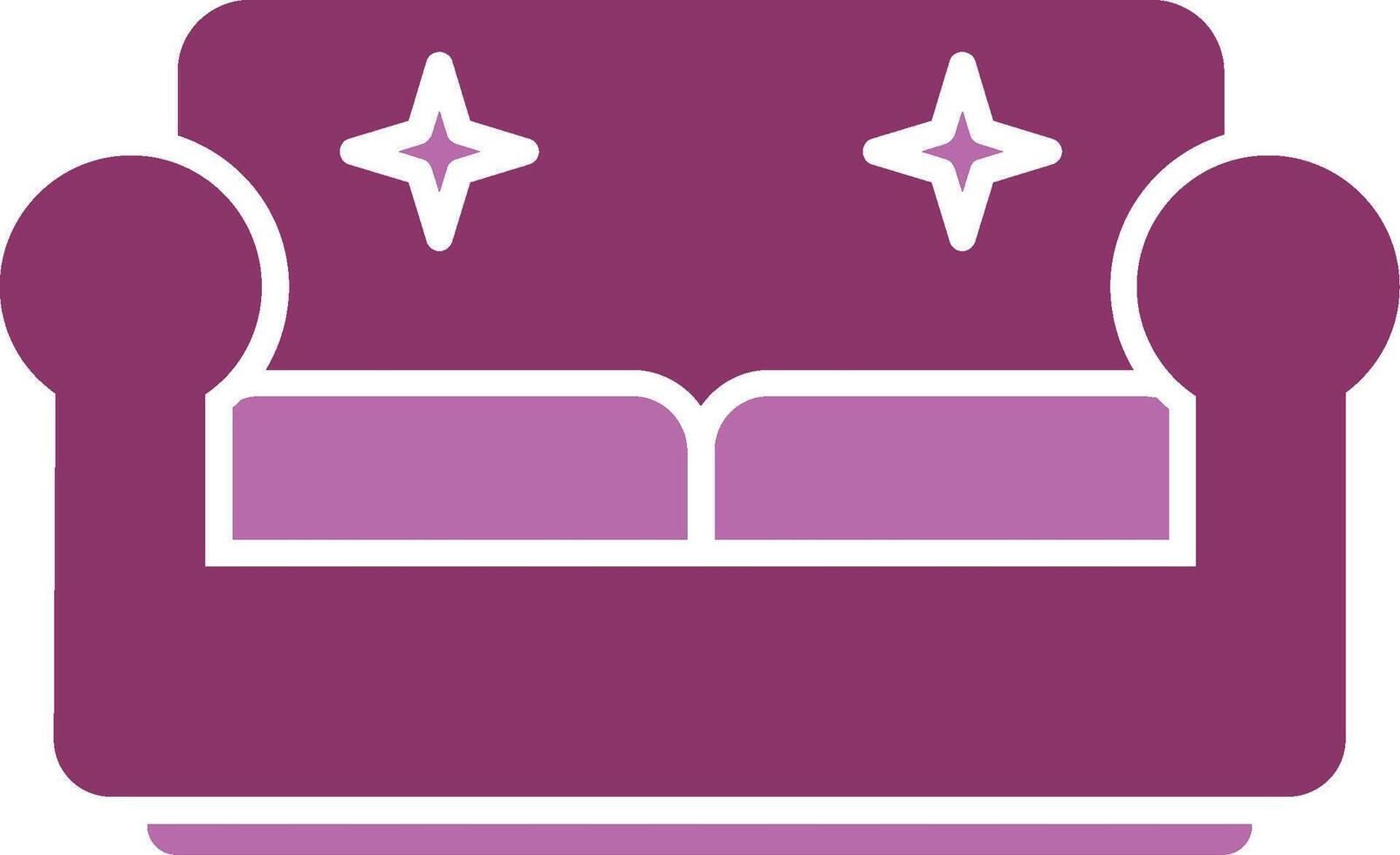 Couch Glyph Two Colour Icon vector