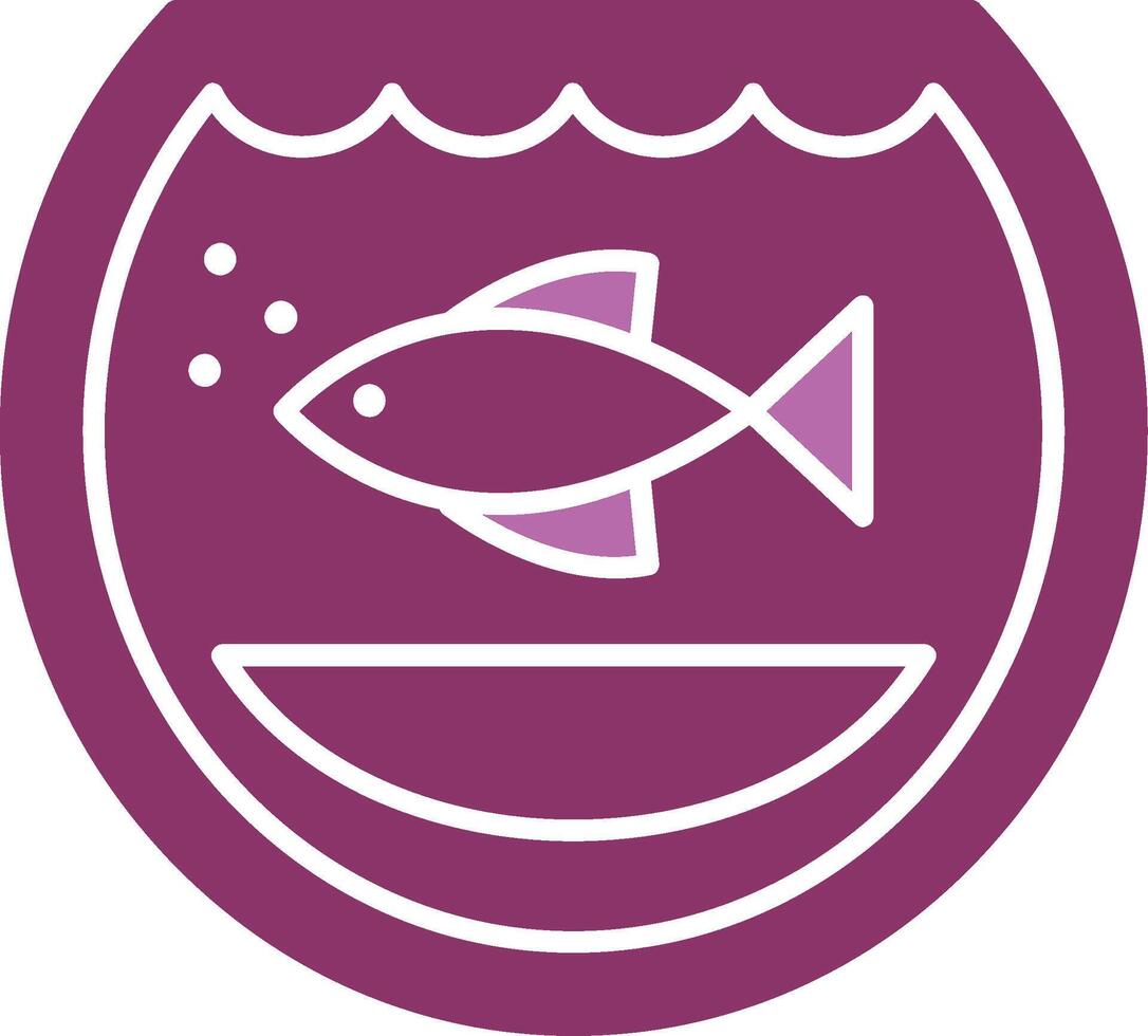 Fishbowl Glyph Two Colour Icon vector