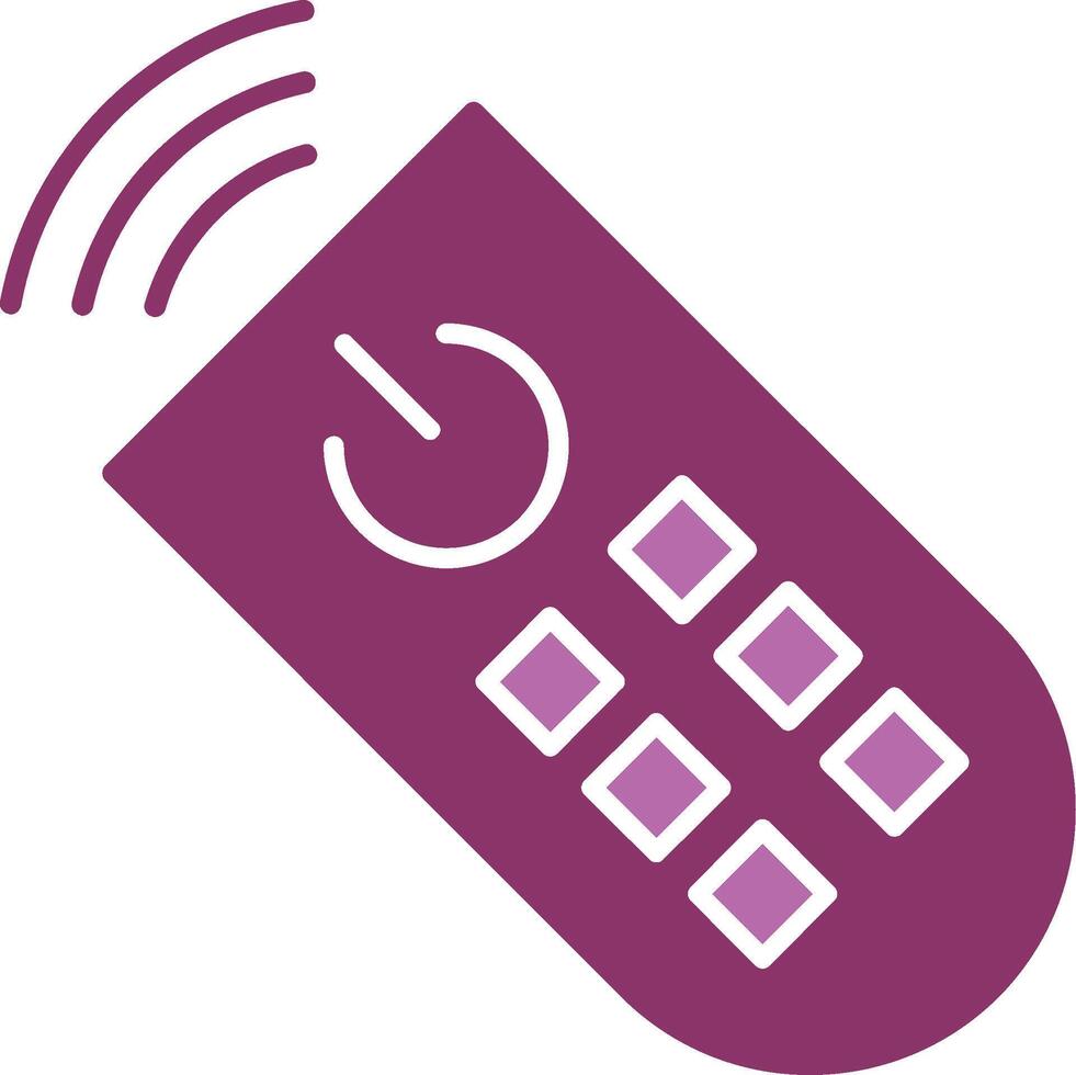 Remote Control Glyph Two Colour Icon vector