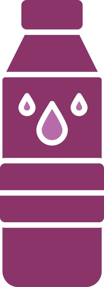 Water Bottle Glyph Two Colour Icon vector