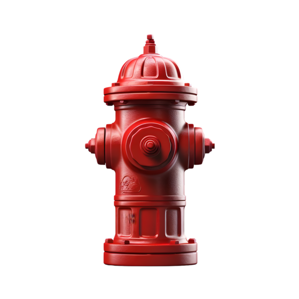 ai generiert rot Feuer Hydrant auf transparent Hintergrund png Bild