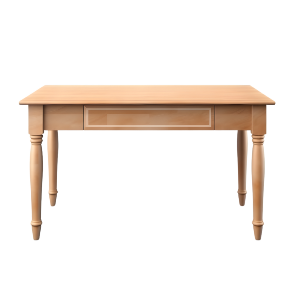 AI generated Writing wooden Table on transparent background PNG image