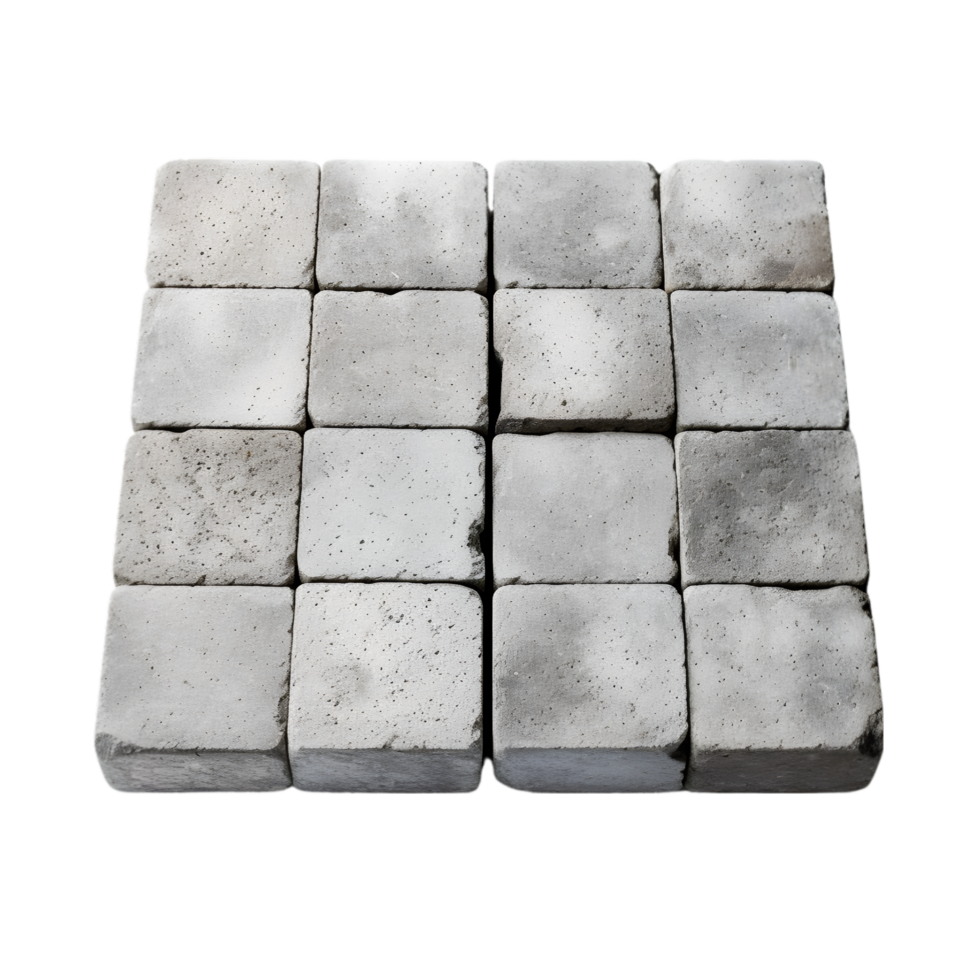 AI generated Concrete Pavers on transparent background PNG image