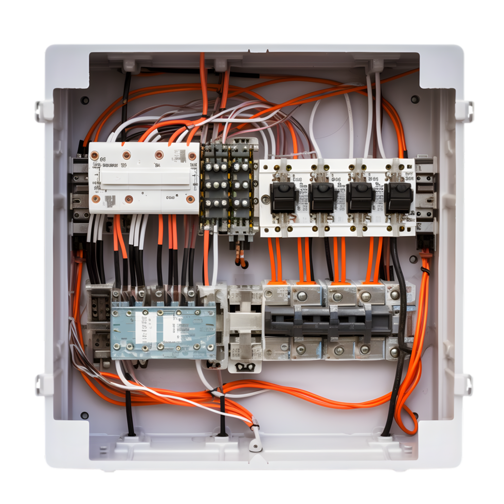 AI generated Electric Wiring and Electrical Box on transparent background PNG image