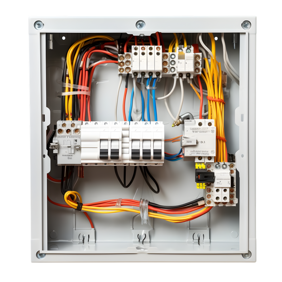 AI generated Electric Wiring and Electrical Box on transparent background PNG image