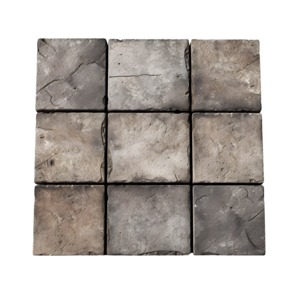 AI generated Concrete Pavers on transparent background PNG image