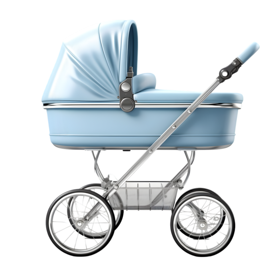 AI generated baby carriage on transparent background PNG image