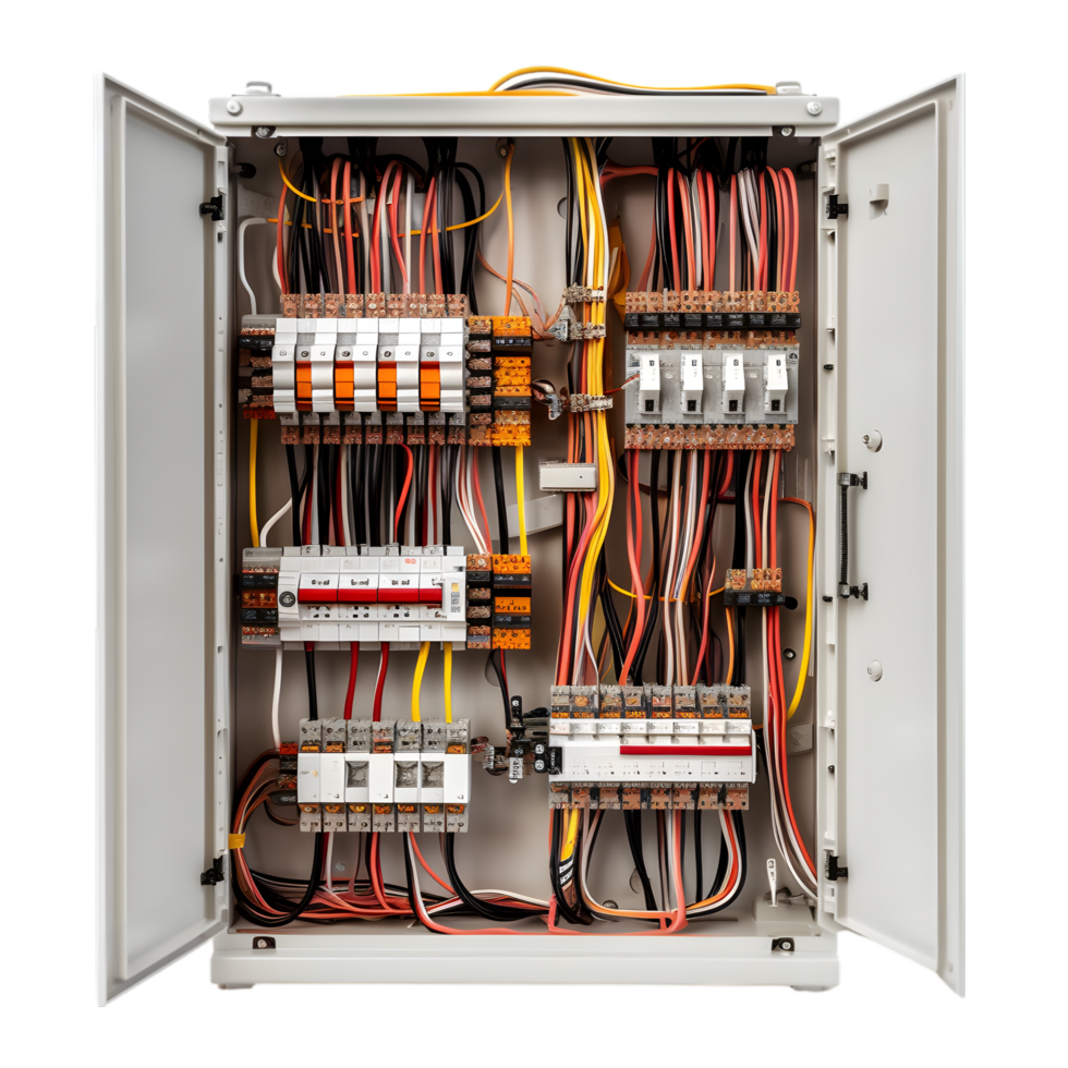 AI generated Electric Wiring and Electrical Box on transparent background PNG image