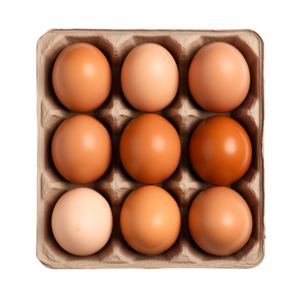 AI generated egg tray on transparent background PNG image