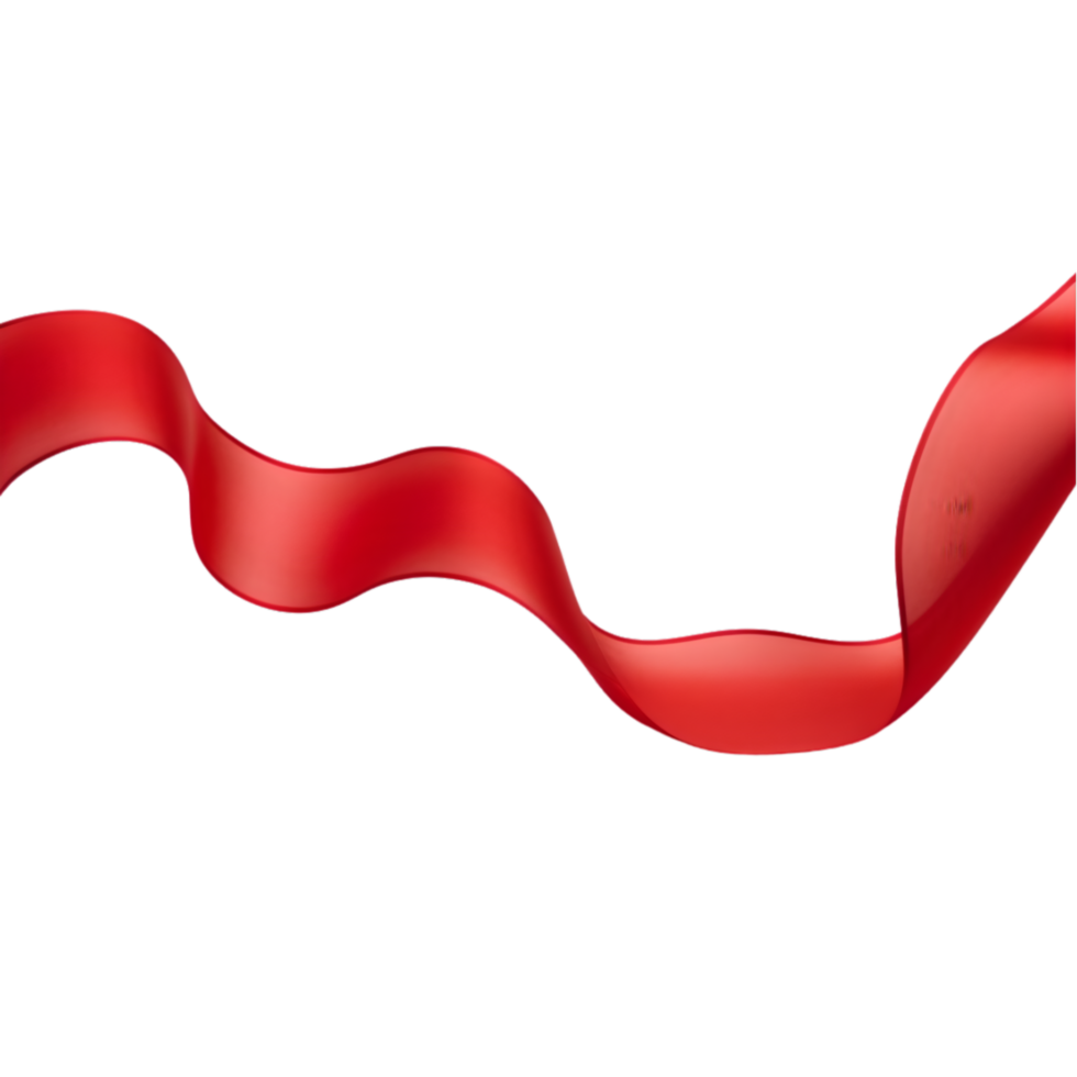 AI generated Production Photography Long Red Tape on transparent background PNG image