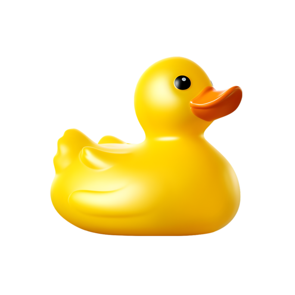 AI generated Yellow Rubber Duck on transparent background PNG image