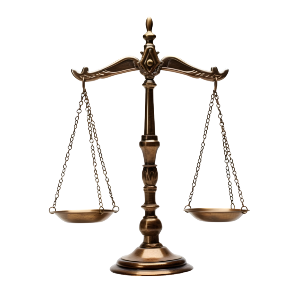 ai généré Balance de Justice sur transparent Contexte png image