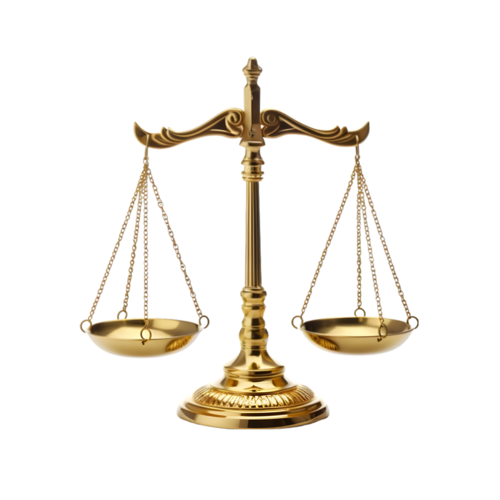 AI generated Scales of Justice on transparent background PNG image