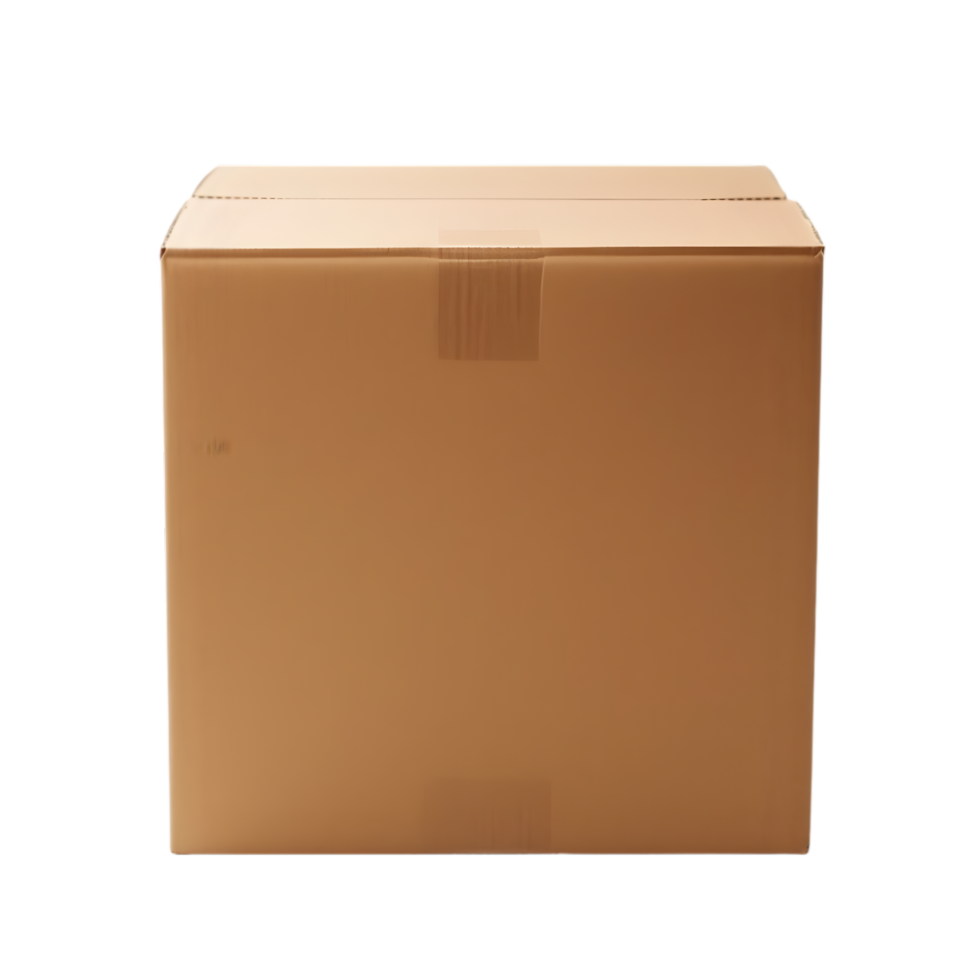 AI generated Cardboard Box on transparent background PNG image