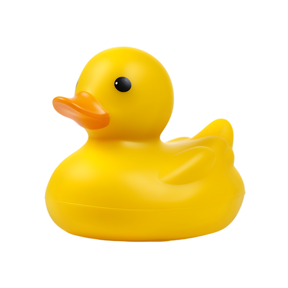 AI generated Yellow Rubber Duck on transparent background PNG image