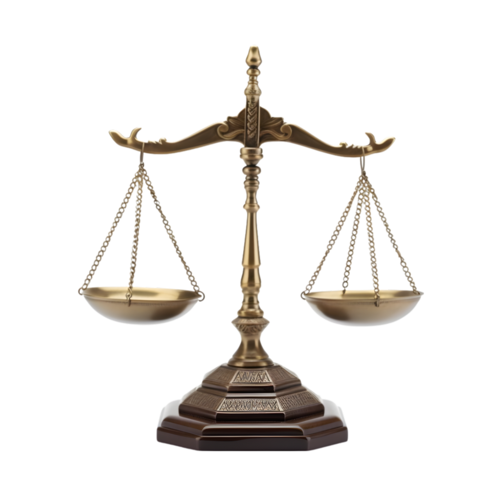 ai généré Balance de Justice sur transparent Contexte png image