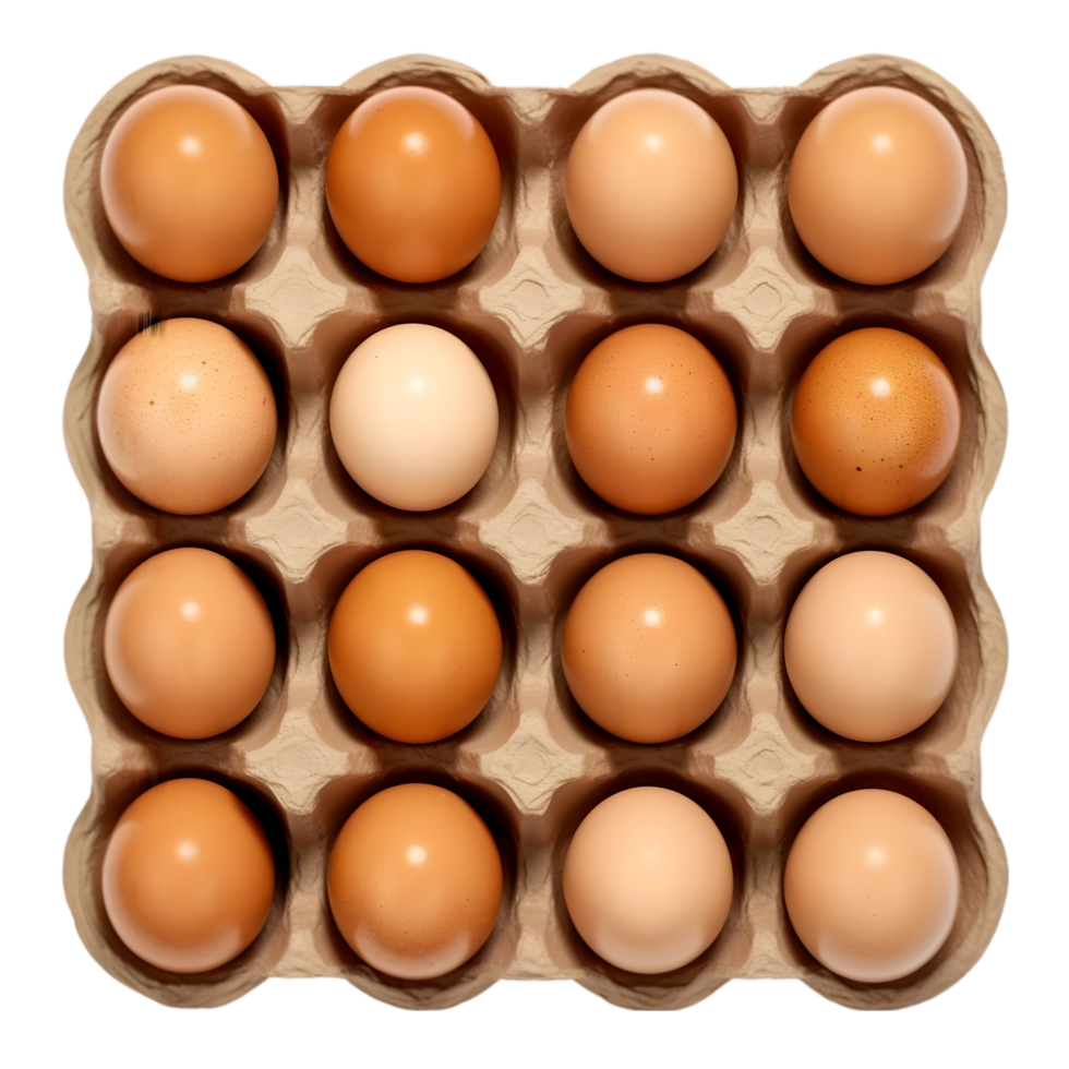AI generated egg tray on transparent background PNG image