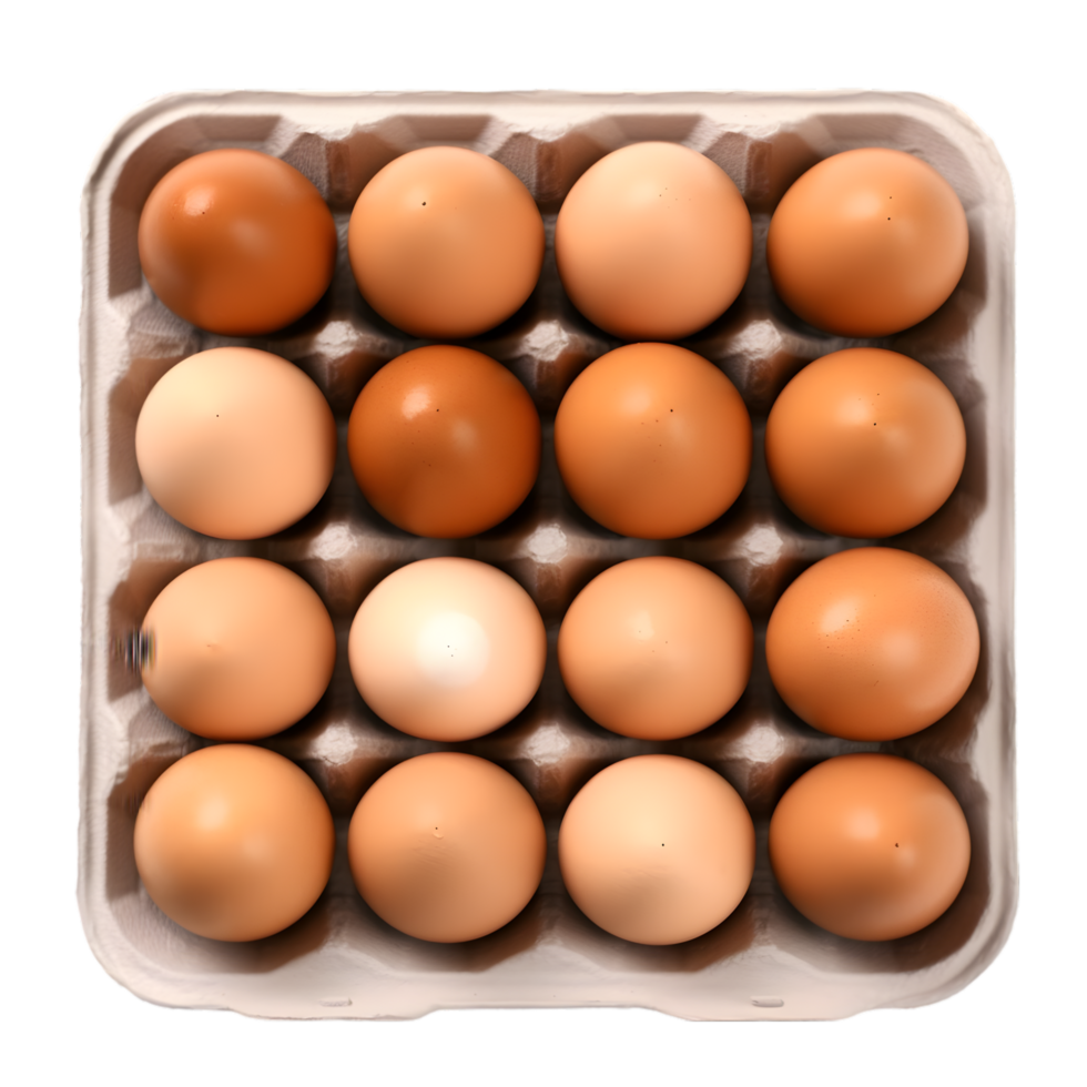 AI generated egg tray on transparent background PNG image