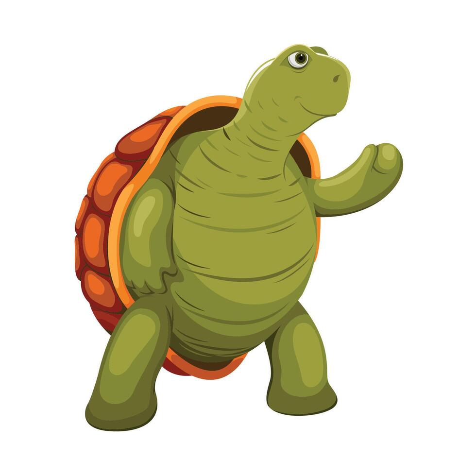 Cute reptile turtles Cartoon mascot illustration vector