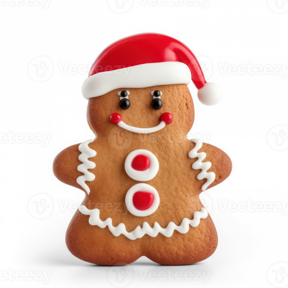 AI generated gingerbread gingerbread man on transparent background png