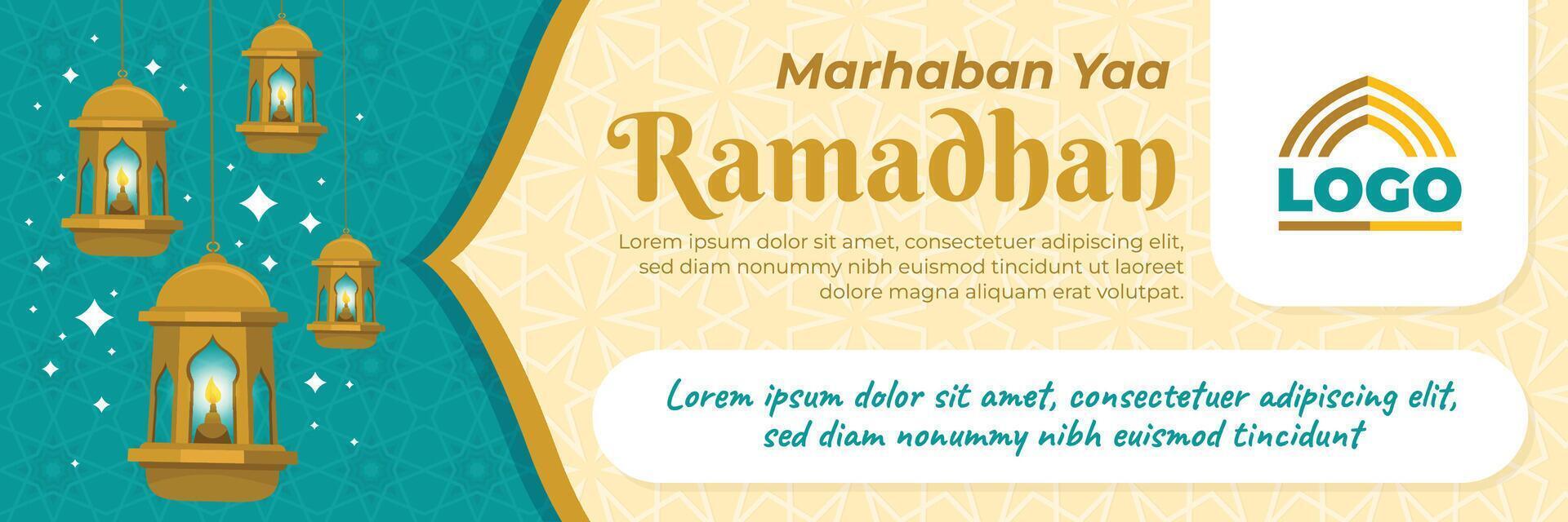 Free beautiful ramadan template vector