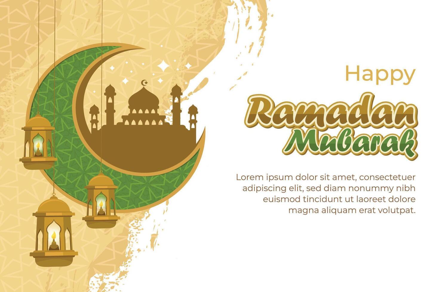 Free beautiful ramadan template vector