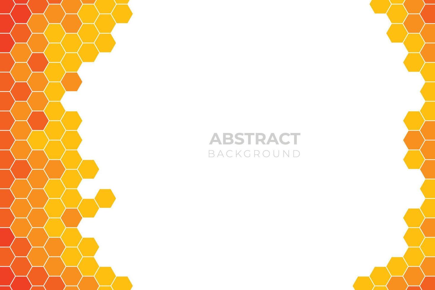 creative orange hexagon shape abstract background vector