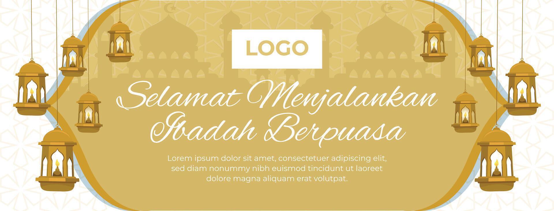 Free beautiful ramadan template vector