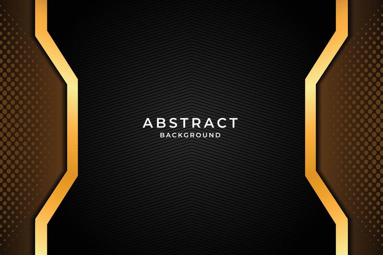 Abstract premium black and gold geometric background Free Vector