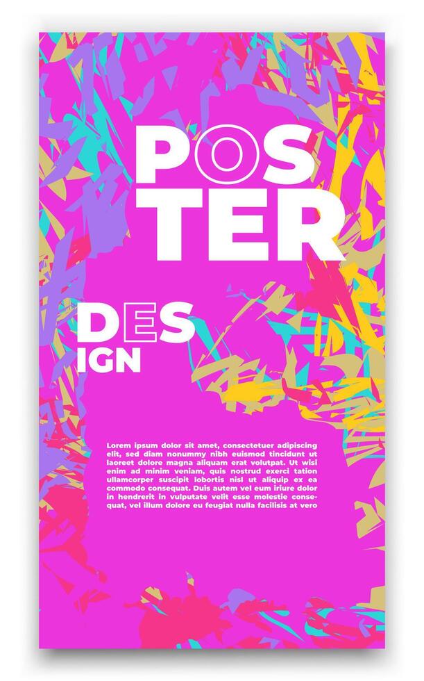 un póster con el palabras póster diseño vector