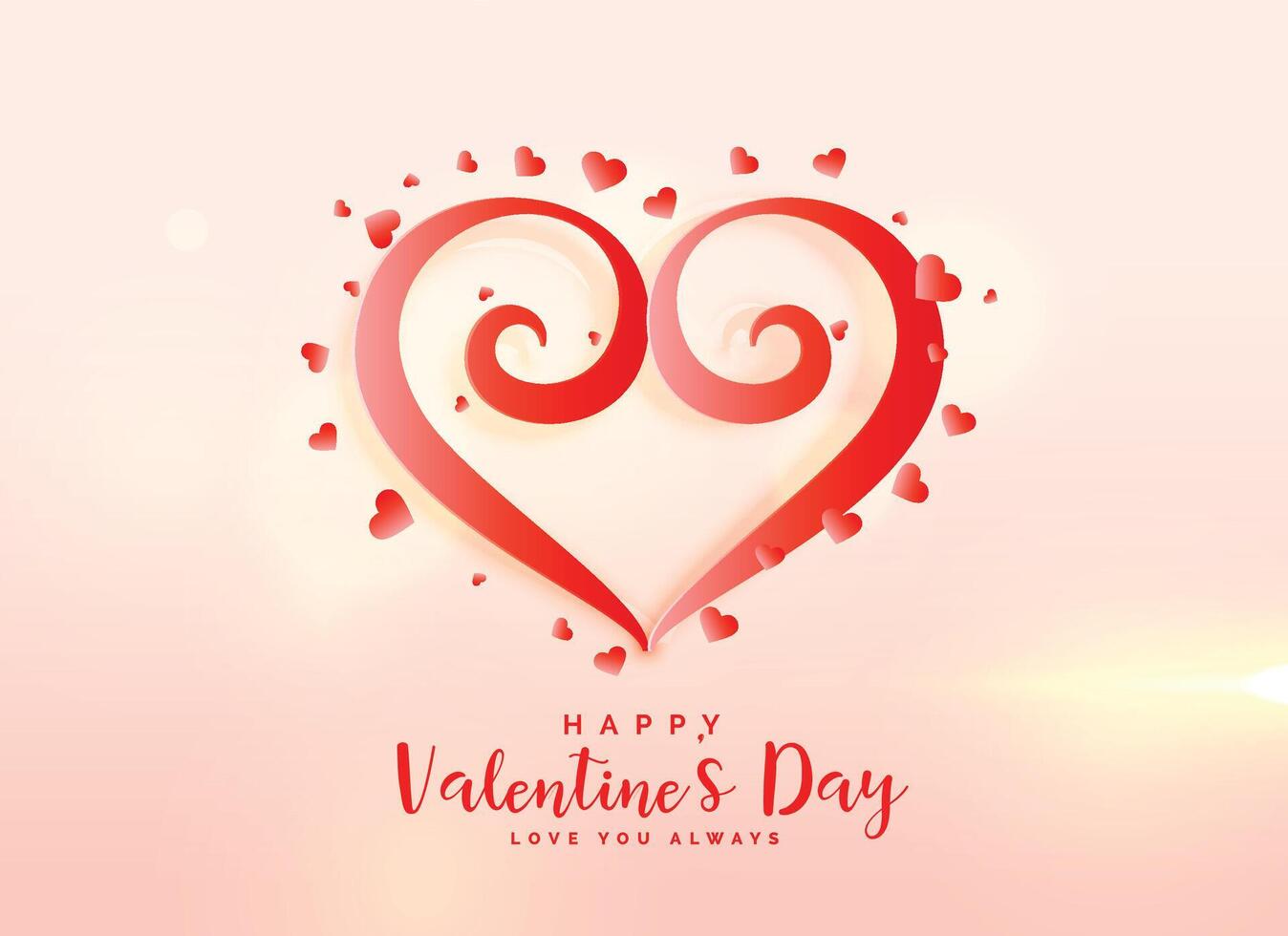 creativo San Valentín día corazón diseño antecedentes vector