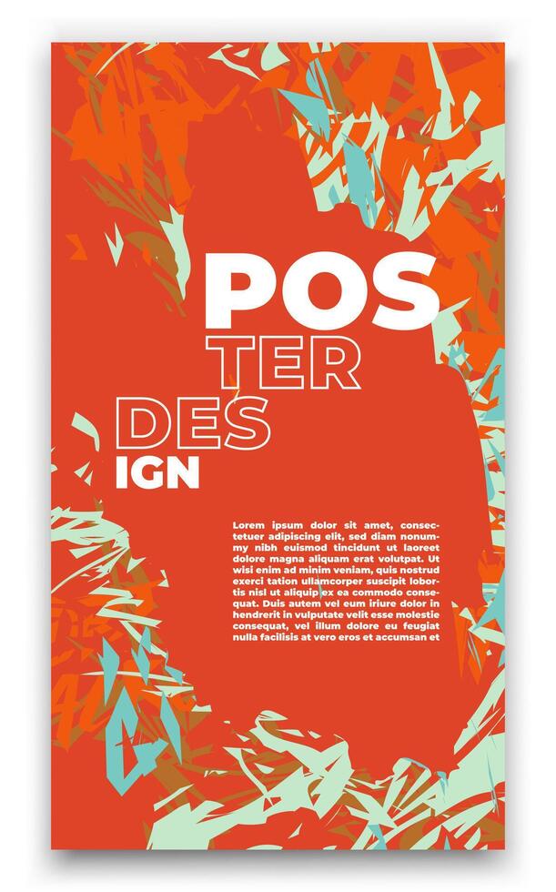 a close up of a poster with a person in a red shirt vector