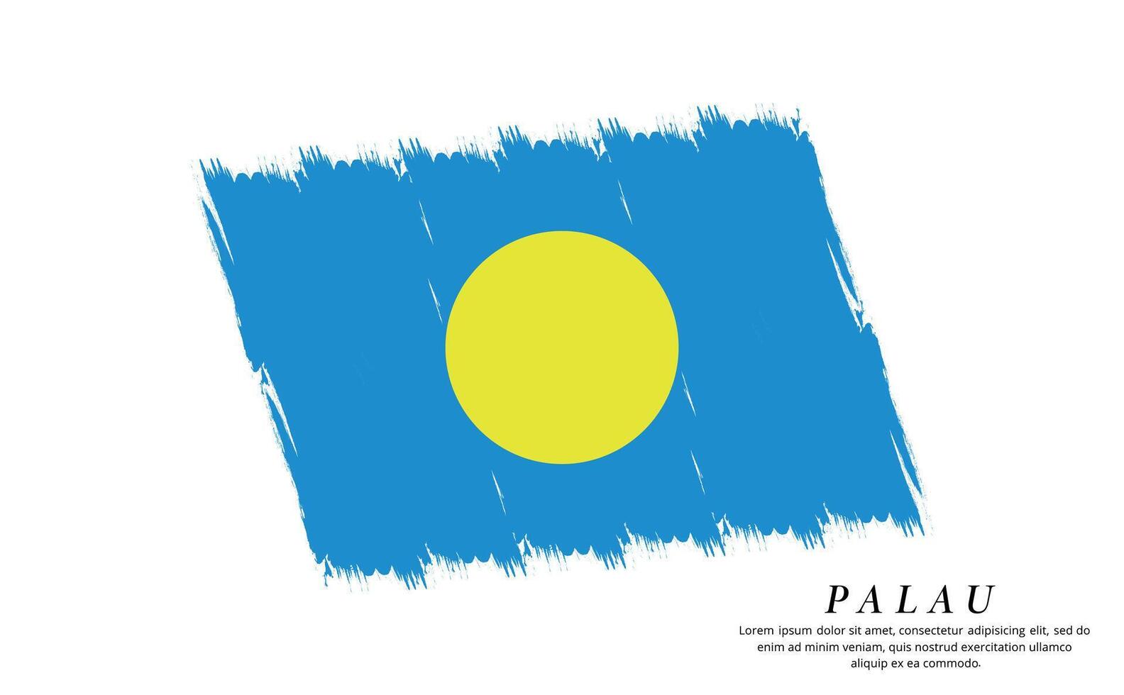 palau bandera cepillo vector antecedentes. grunge estilo país bandera de palau cepillo carrera aislado en blanco antecedentes