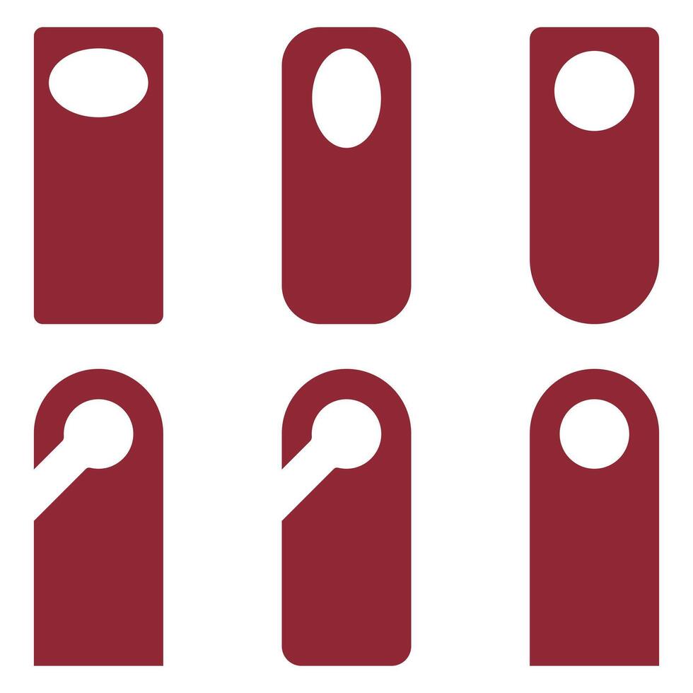 Door Hangers Set Signs for hotel. Vector Illustration