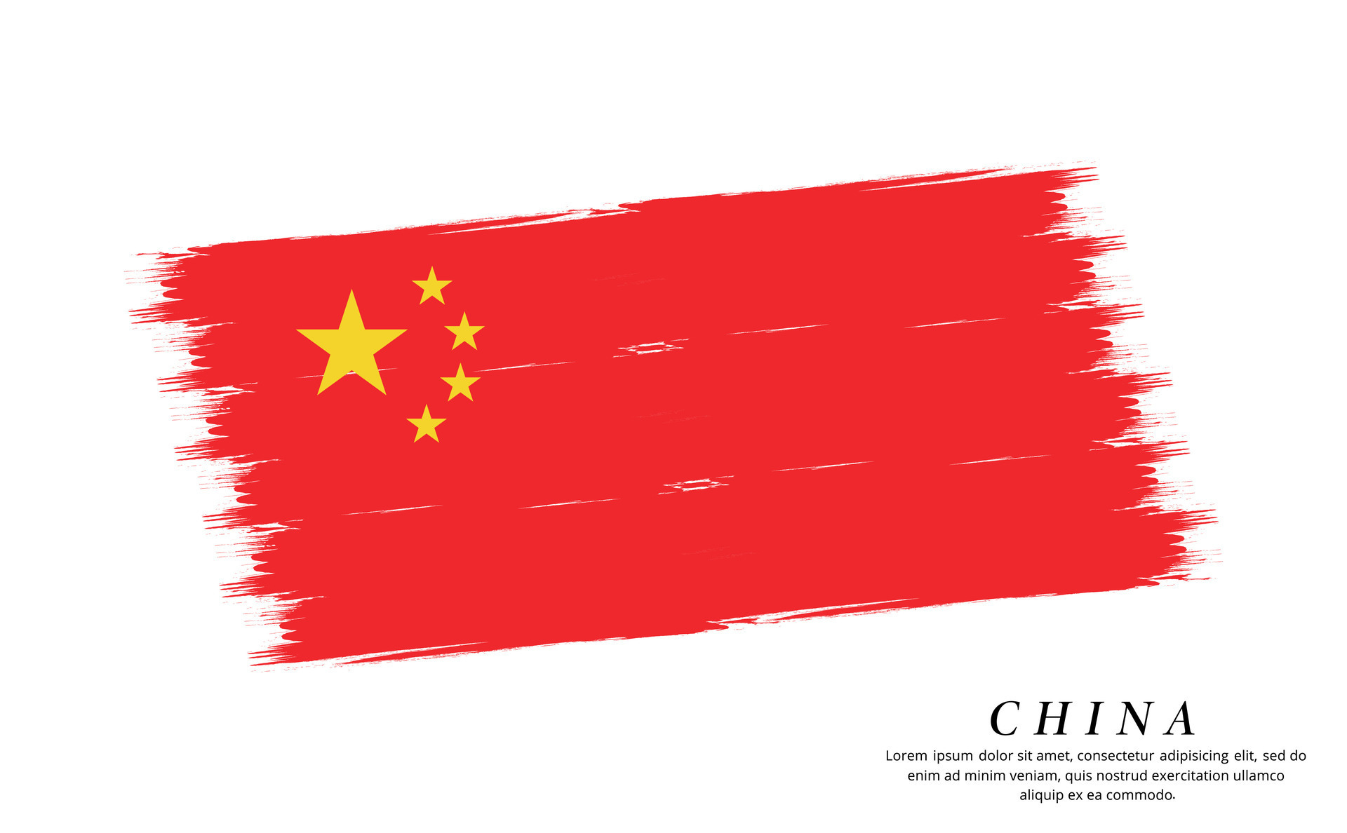 China Flag Brush Vector Background Grunge Style Country Flag Of China China Flag Brush Vector Background Grunge Style Country Flag Of China