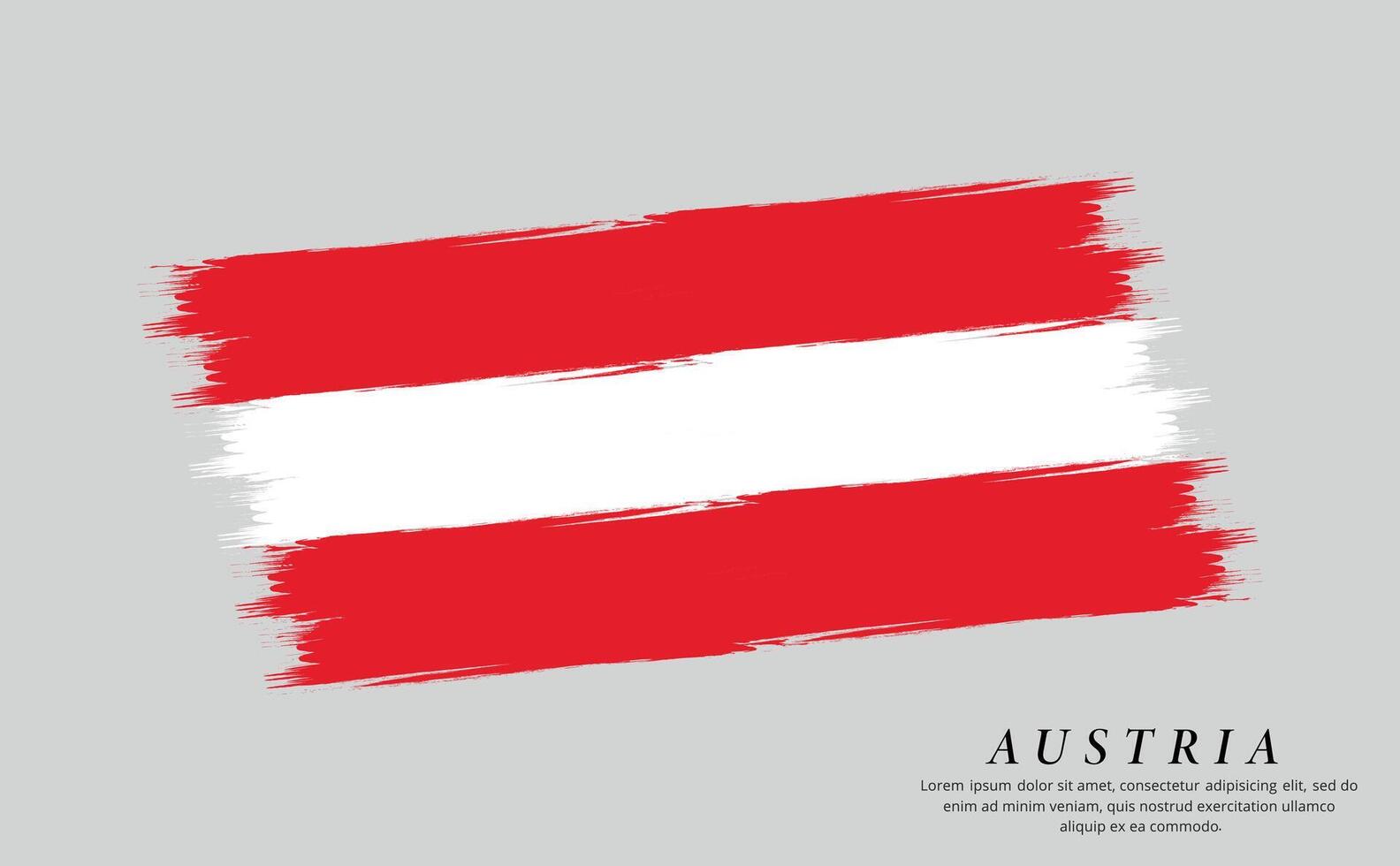 Austria flag brush vector background. Grunge style country flag of Austria brush stroke isolated on white background