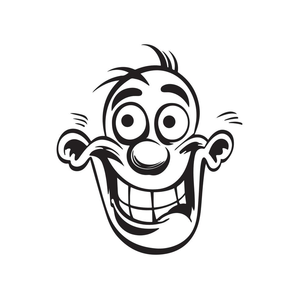 face of a person laughing and happy vector image