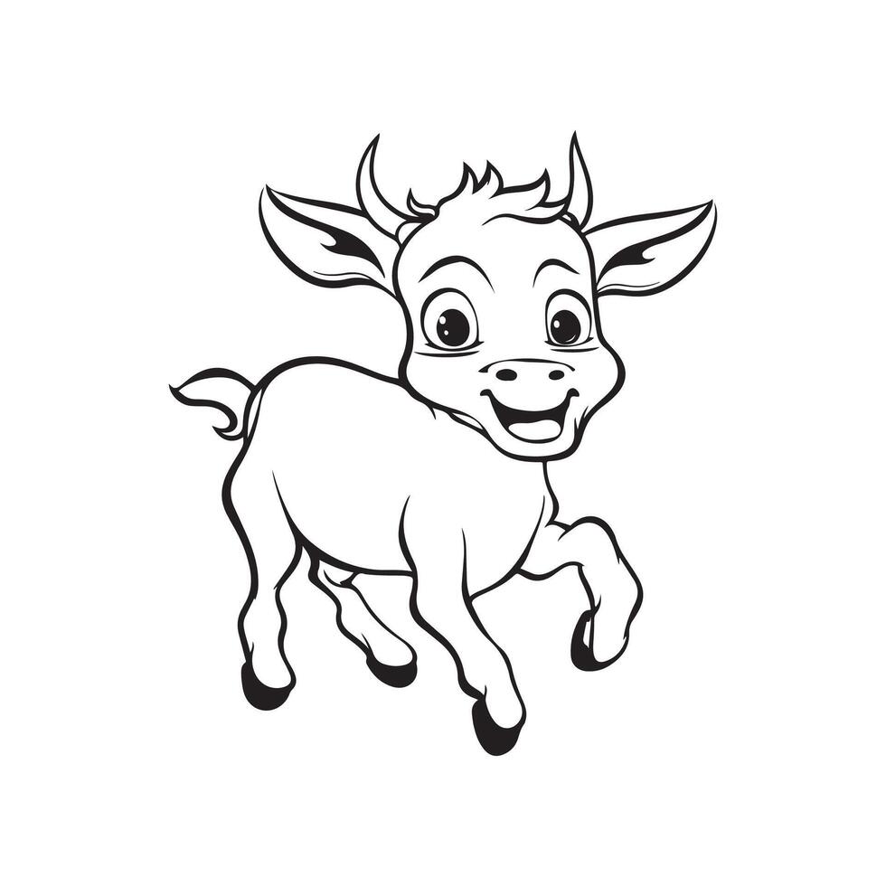 vaca dibujos animados vector imágenes