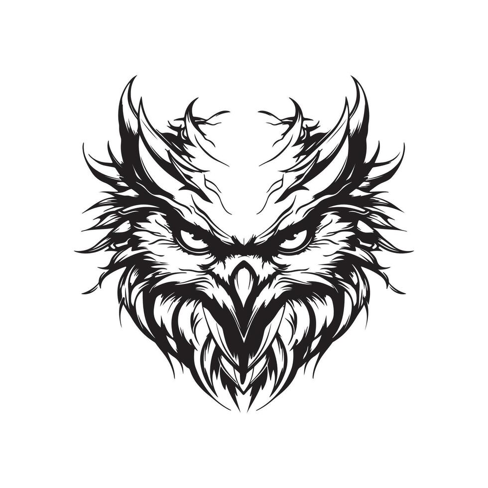 Owl Head Illustration Vectors
