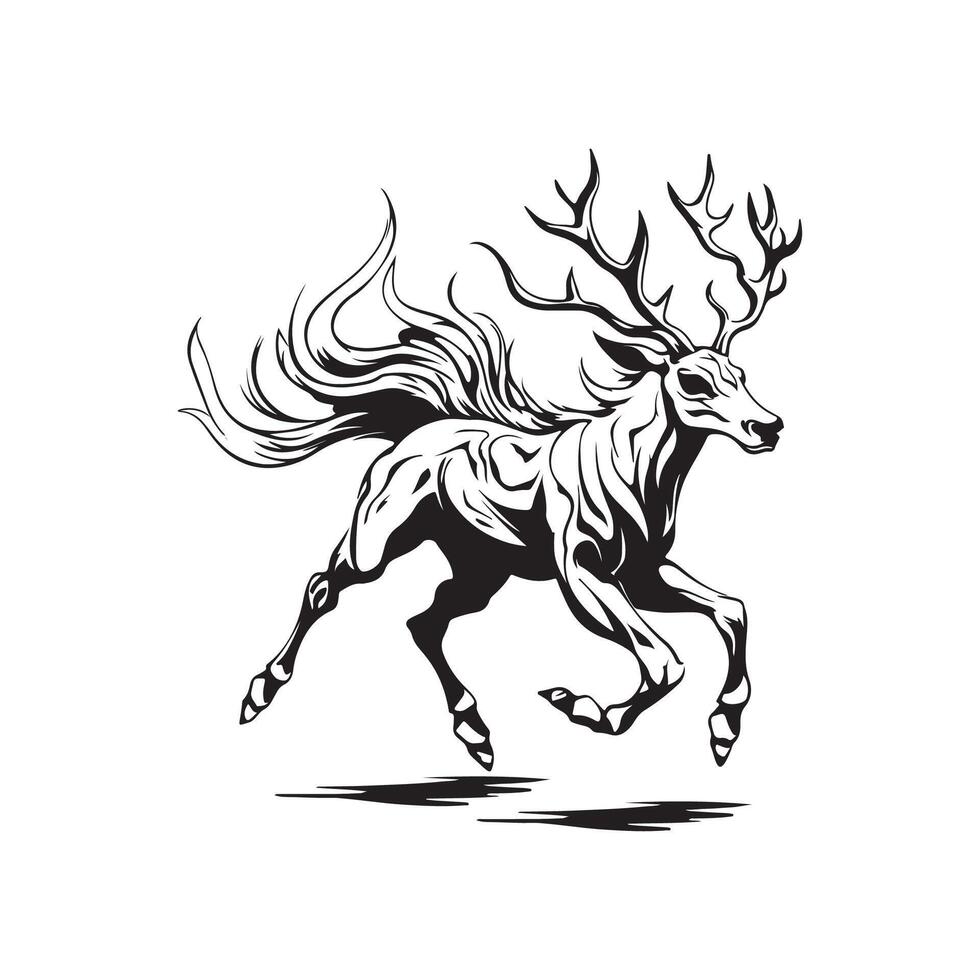 Deer Monster Illustrations vector