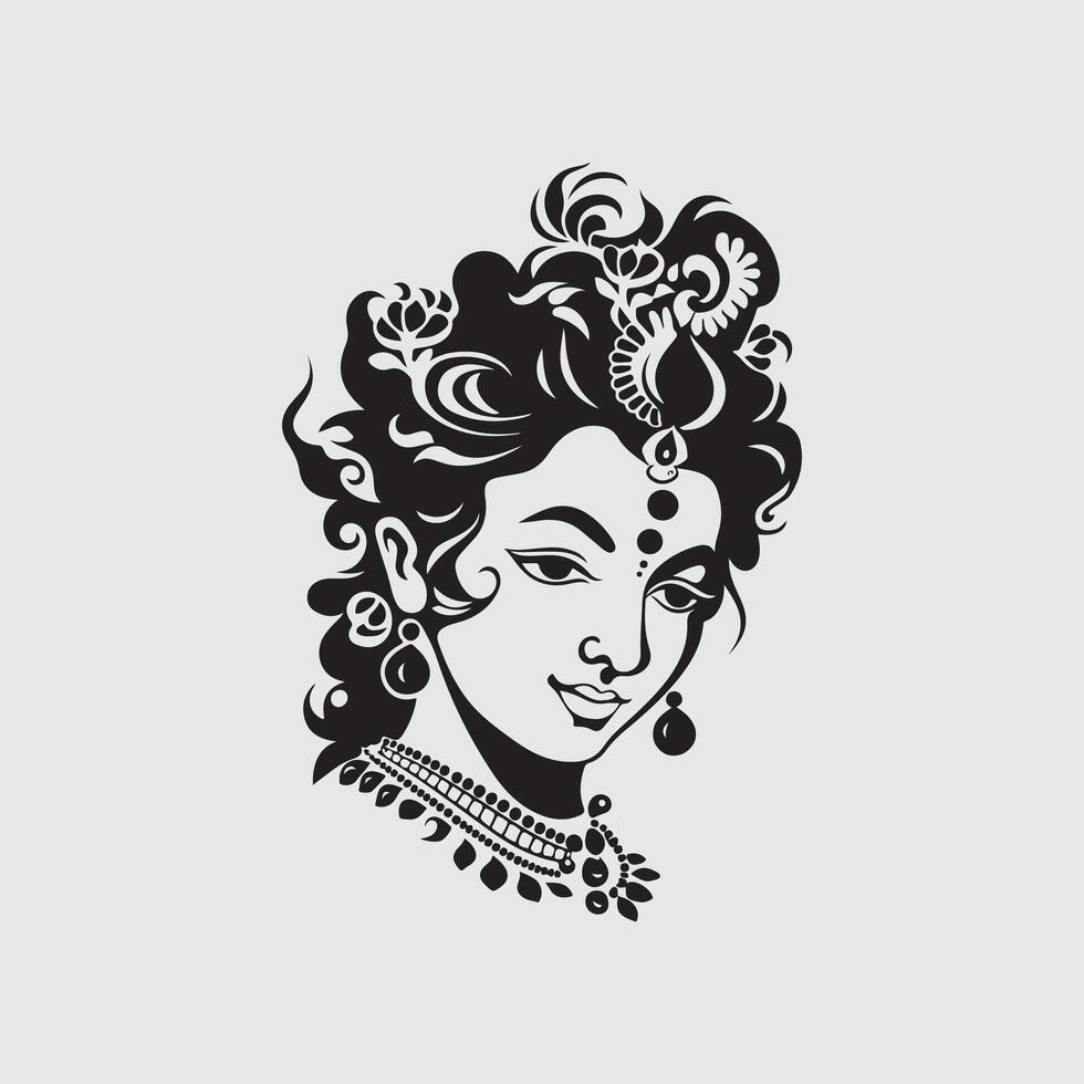 Krishna Silhouette Vector Art, Icons, and Graphics