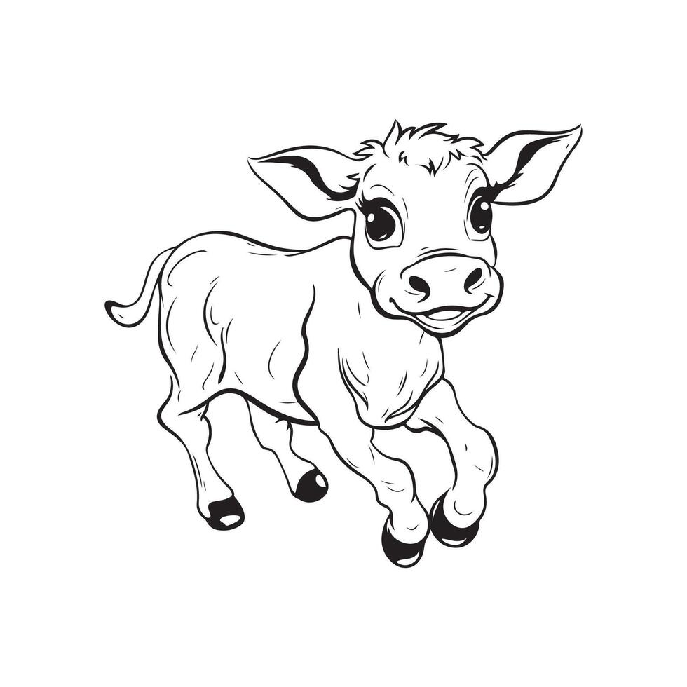 vaca dibujos animados vector imágenes