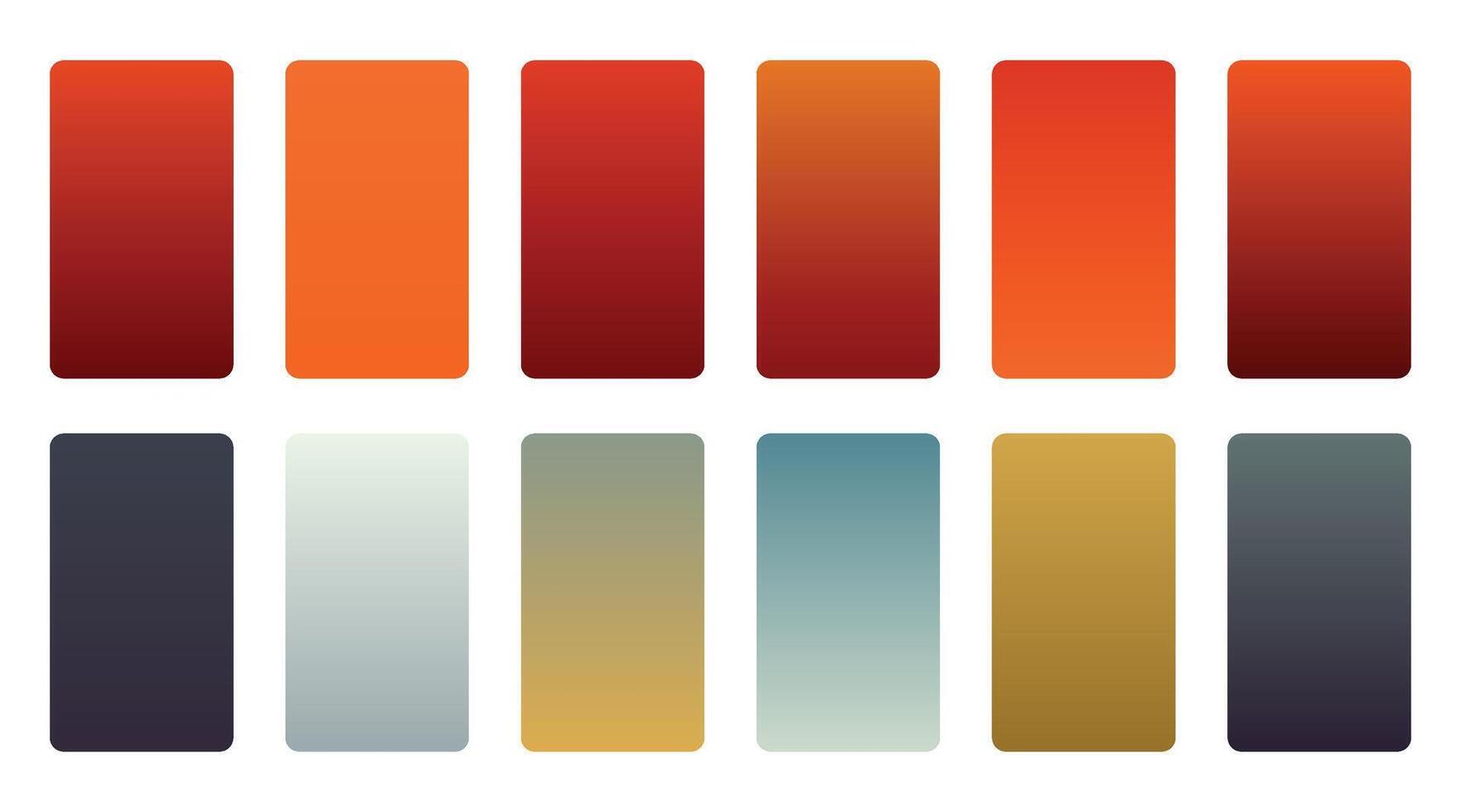 precioso color gradientes muestra de tela conjunto vector