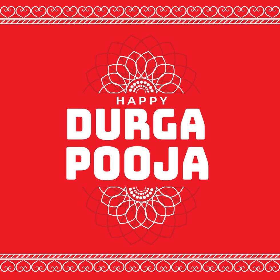 indio estilo Durga pooja festival tarjeta vector