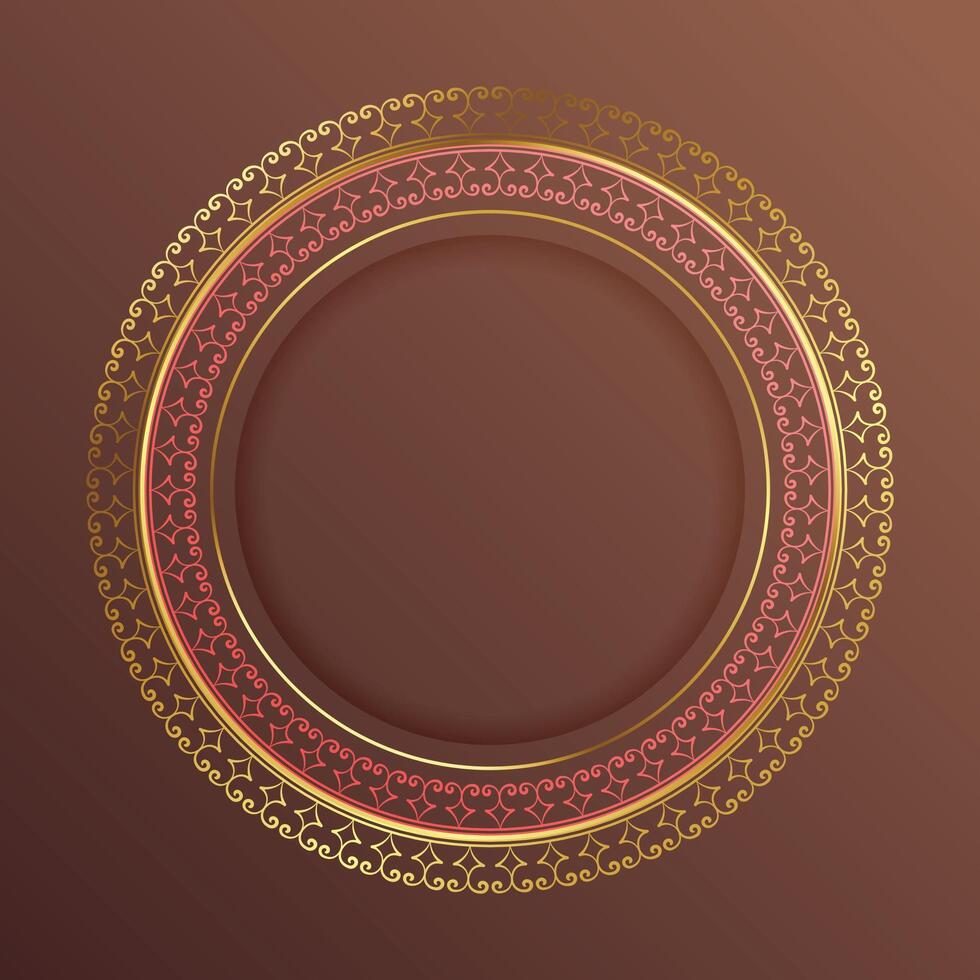 artistic lace frame background for arabic decoration design vector