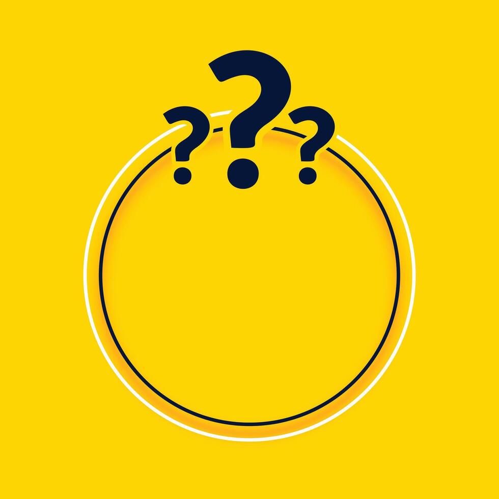 question mark perfect sign for queries and ideas with text space vector