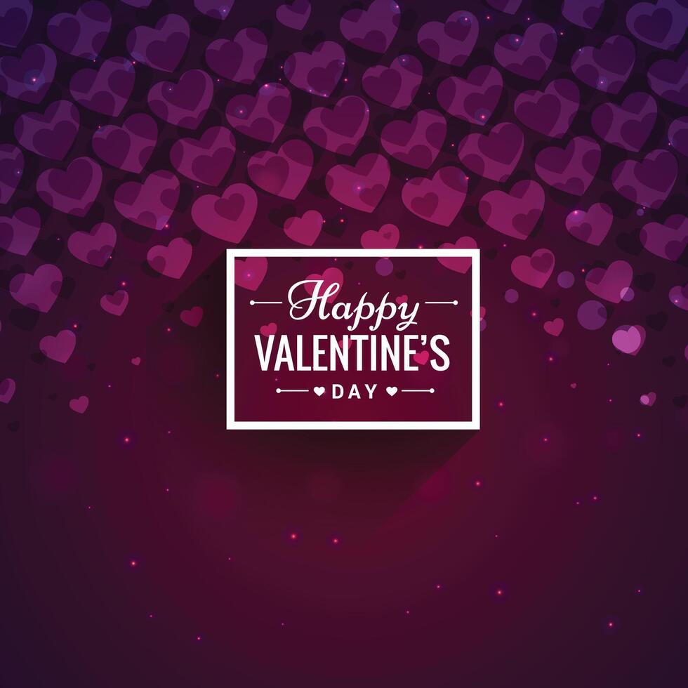 Happy valentines day hearts background abstract design illustration vector