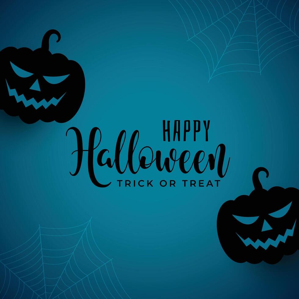 spooky halloween background with laughing pumpkins vector